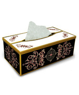 Bath tissue holder - Classic Empire Black and White Design - Home Organization - $119.00