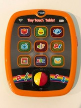 Vtech Tiny Touch Tablet Orange Teaches Numbers Letters Animals Music wit... - $9.99