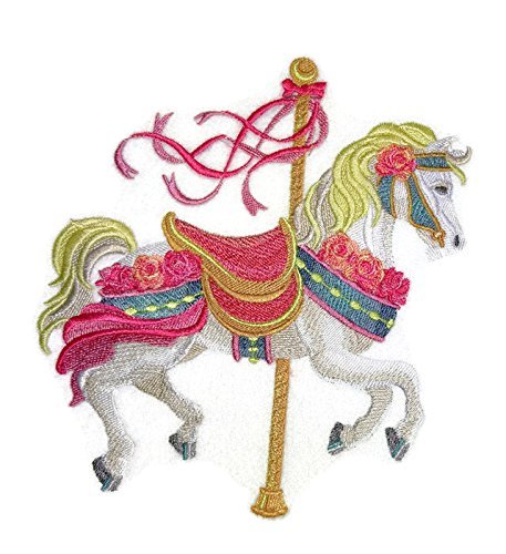 [Custom] [ Carousel Horse ] Embroidery Iron On/Sew Patch [8.82 x 6.86][Made in