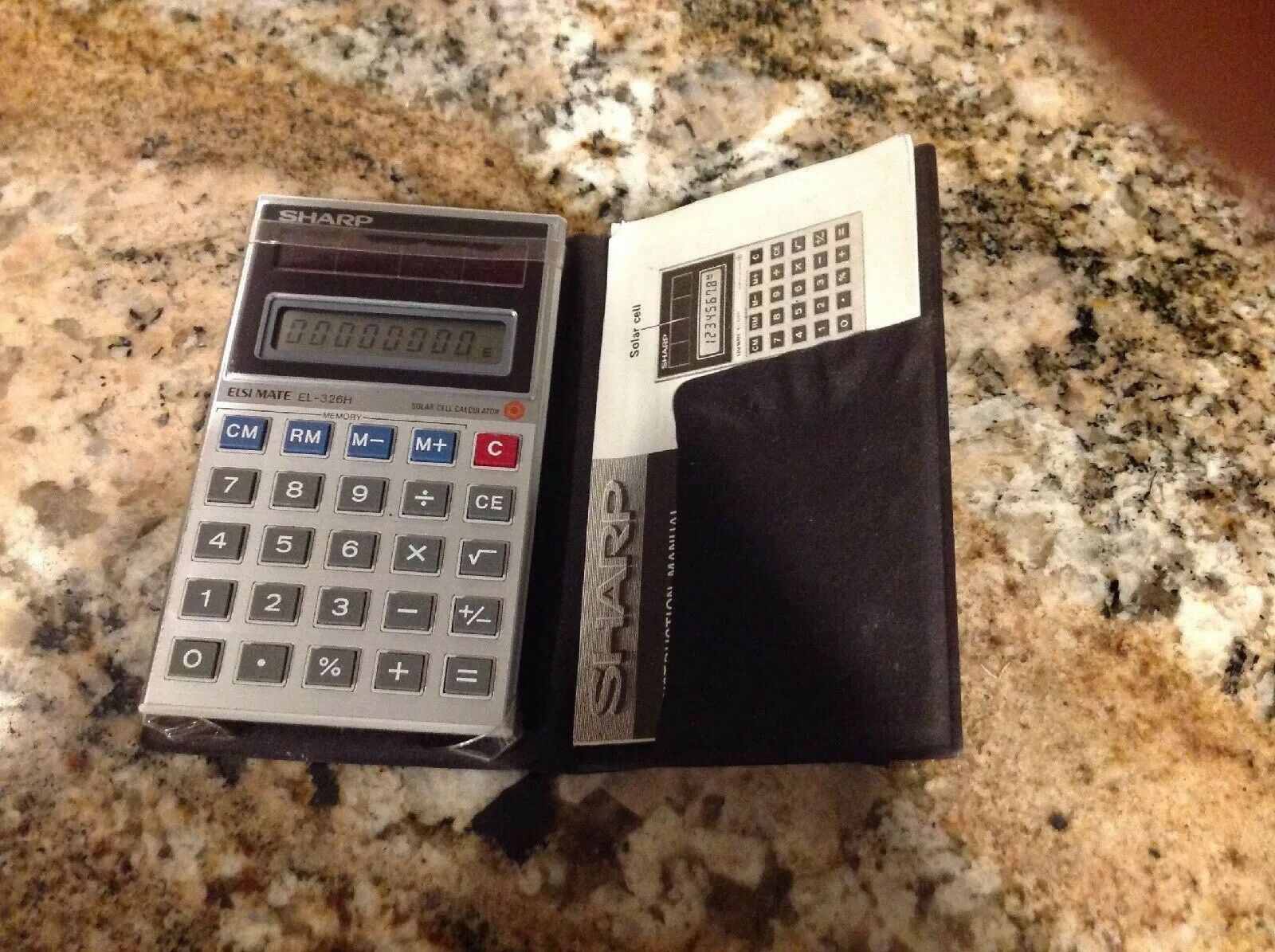 Sharp EL-326H Solar Cell Calculator Elsi Mate Manual - Vintage Calculators