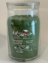 Yankee Candle 20oz 2-Wick Tree Farm Festival Christmas  Never Been Used - $22.81