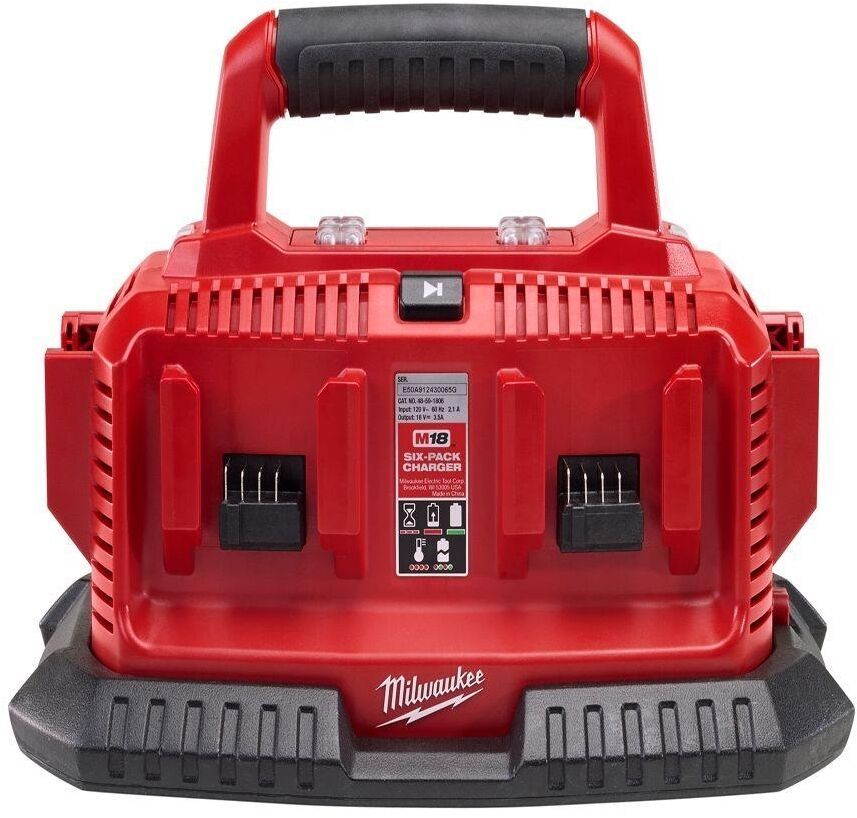 Milwaukee M18 Sequential 6Port Battery Charger Fast Charging Vertical