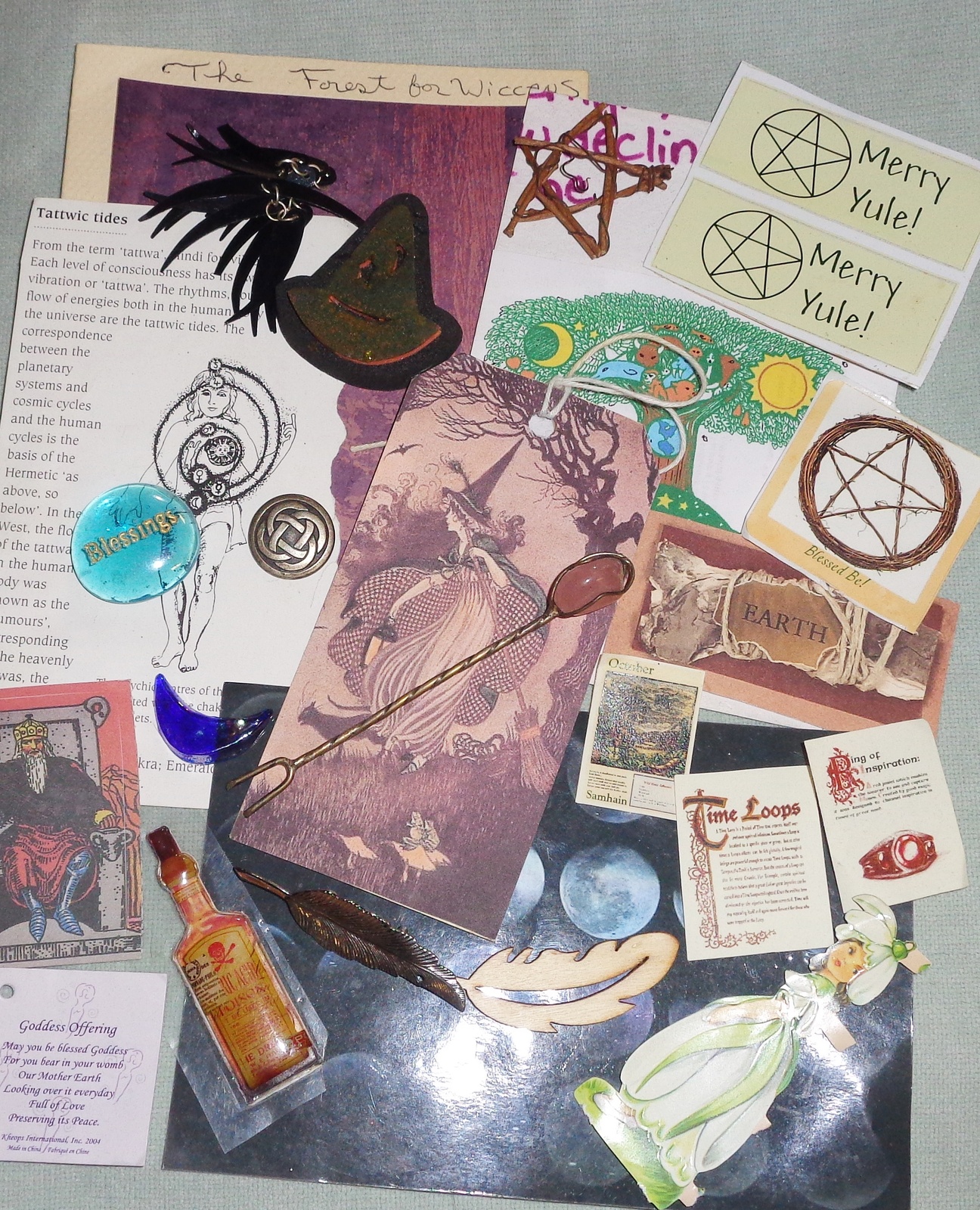 Witchcraft Scrapbooking, Mixed Media Craft Supply Grab Bag Wicca
