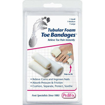 PediFix Tubular Foam Toe Bandages 3/Pack Absorbs Pressure &amp; Friction Cus... - $8.45