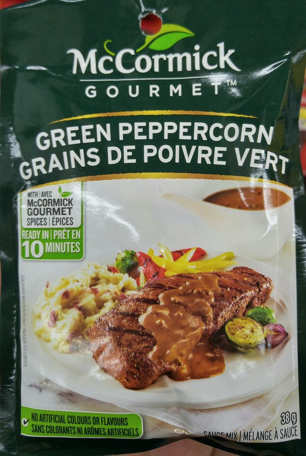 McCormick Green Peppercorn Sauce Mix 38g x 10 packages Canadian Sauces