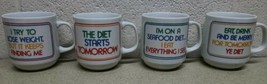 Papel Mug Set of 4 - Rainbow Colors Diet Hand Decorated Brazil Coffee Cup