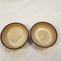 Set of 2 Sango Nova Brown 4933 Soup Cereal Bowls About 6 3/4 inches Diam... - $16.14