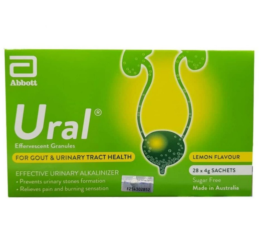 Abbott Ural Effervescent Granules 4G x 28 Sachet, Urine Alkalinizer DHL EXPRESS