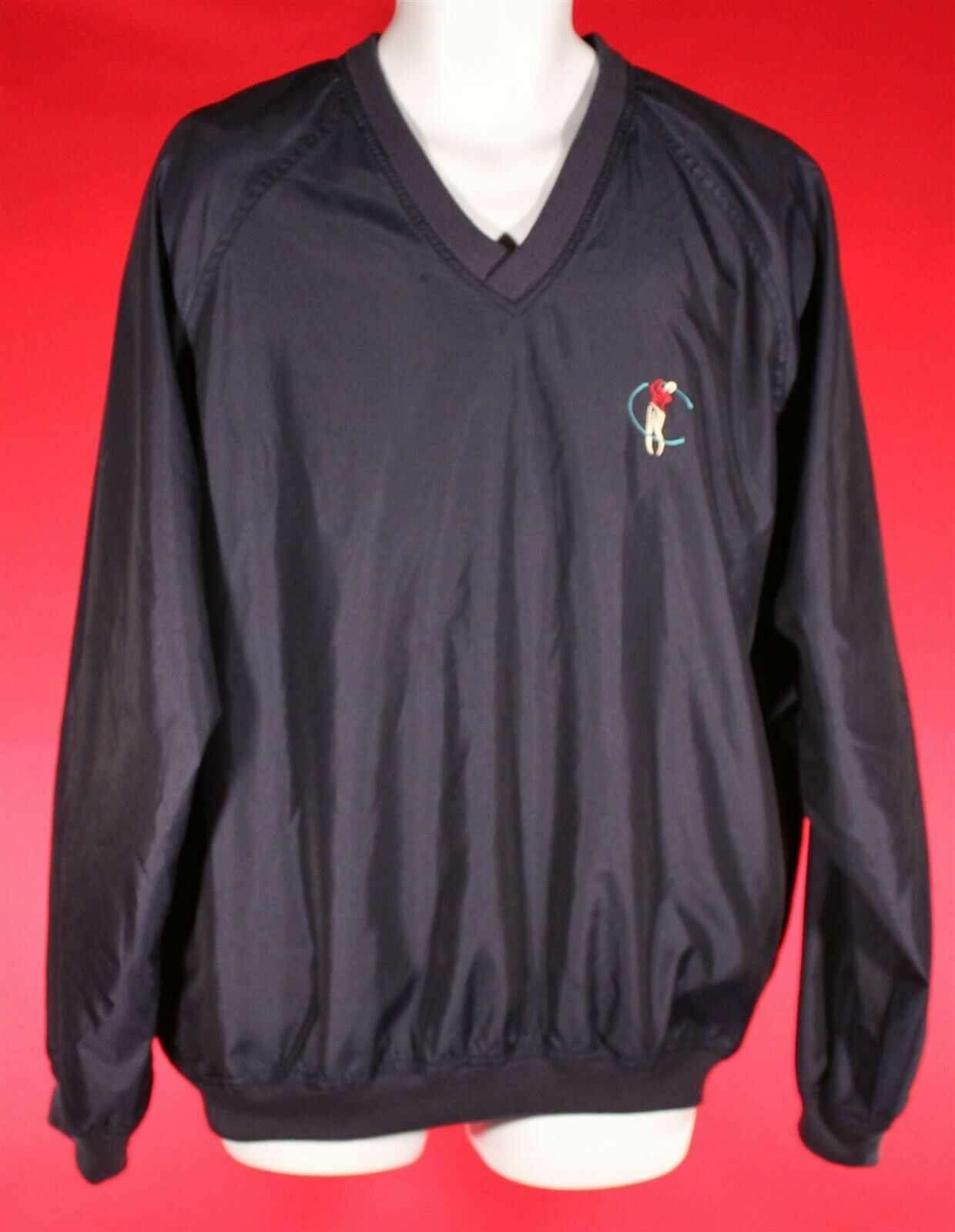 Munsingwear Mens Golf Classics Blue Pullover Windbreaker Size Large