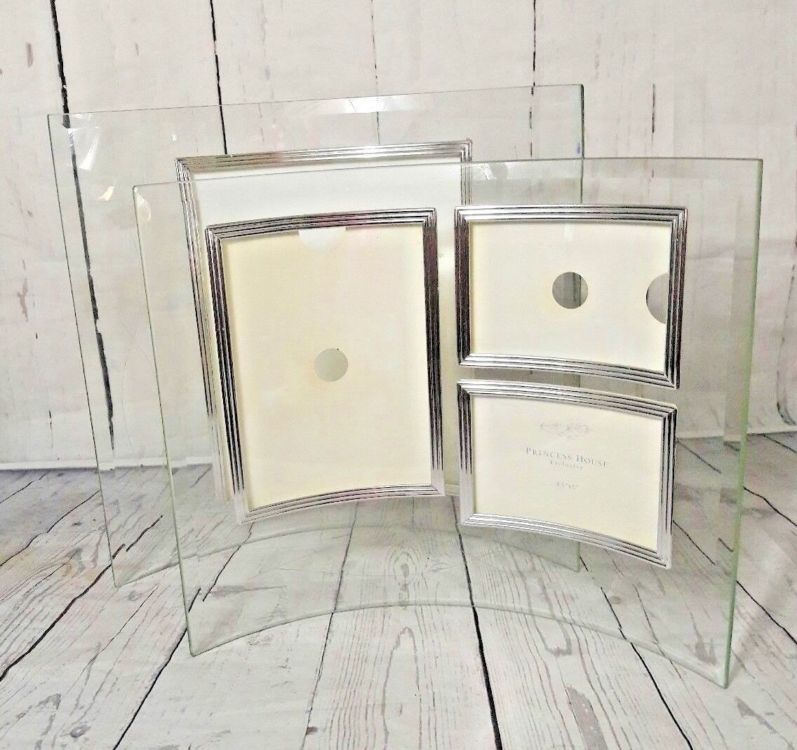 2 PCS Princess House Heritage Crystal Large Discontinued Picture frames