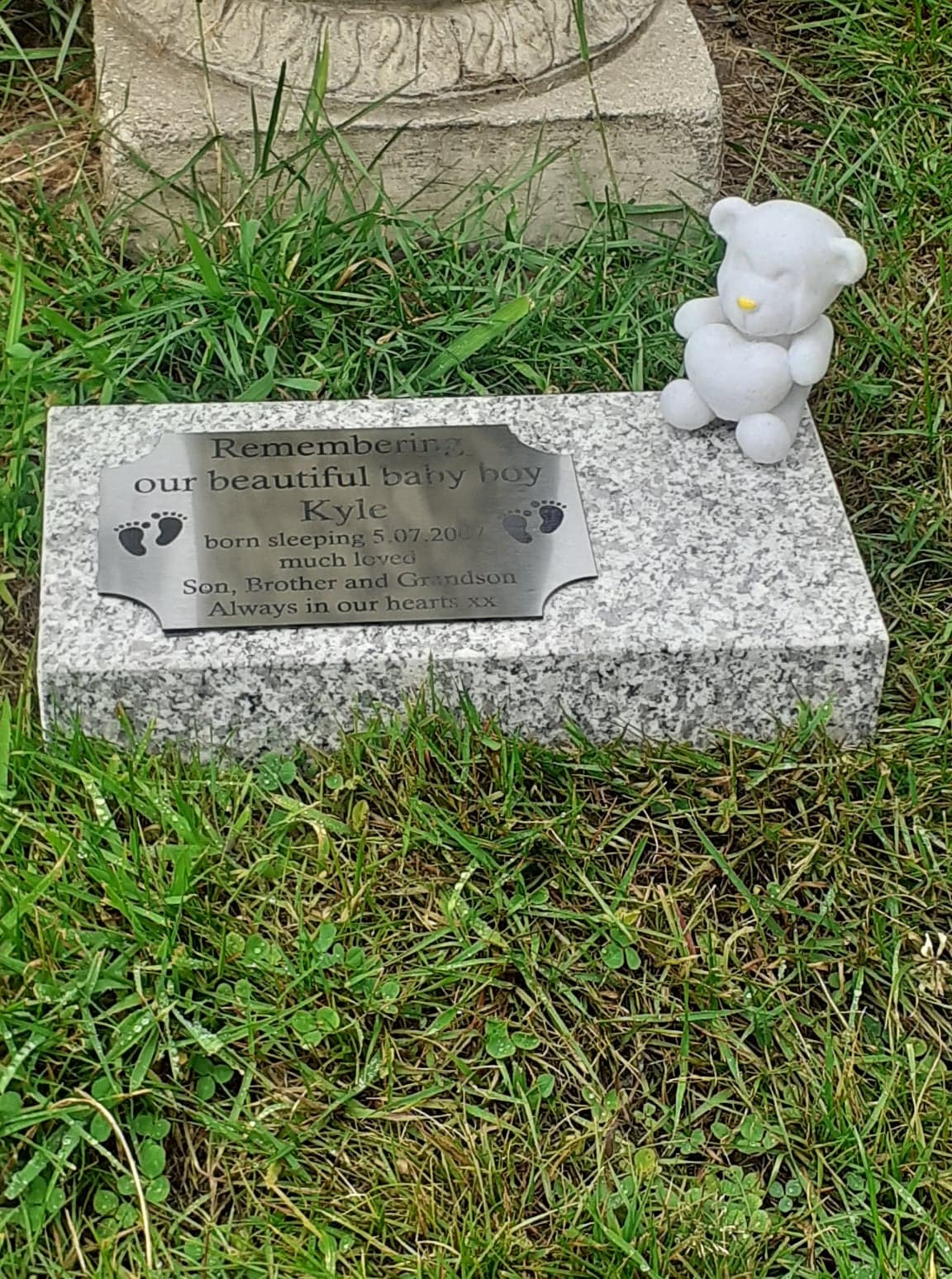 Granite Grave Marker Baby Granite Memorial Plaque Flat Grave Cemetery   109683287 342602607138541 2098611153429565407 N  1  