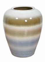 Luminous Small Vase Handcrafted Brown Blue Ceramic Floor Large Tall - $189.50
