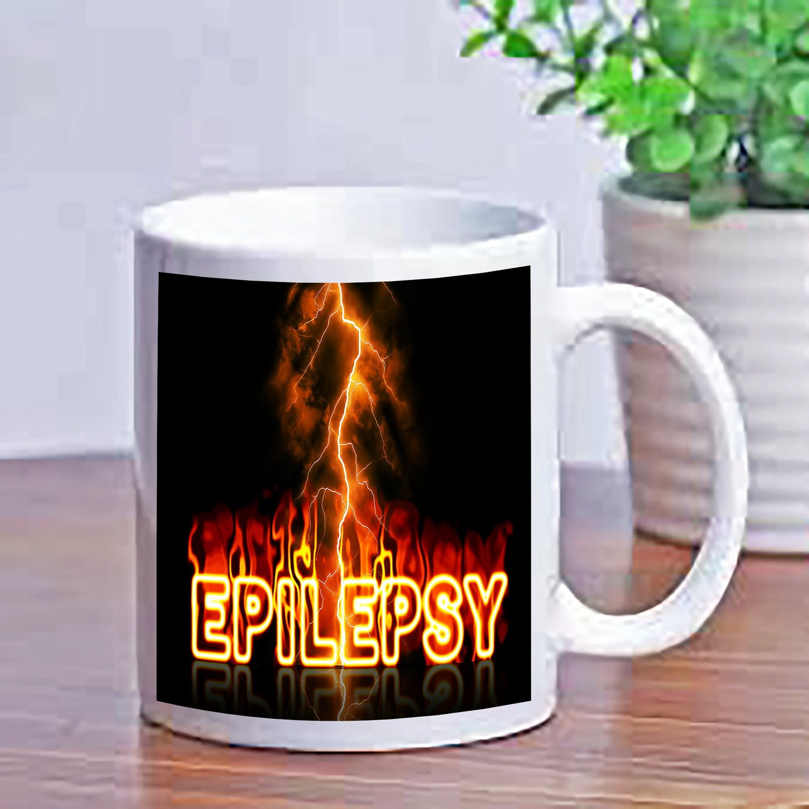 Custom Epilepsy Seizure Awareness Custom Made Fire Lightening USA