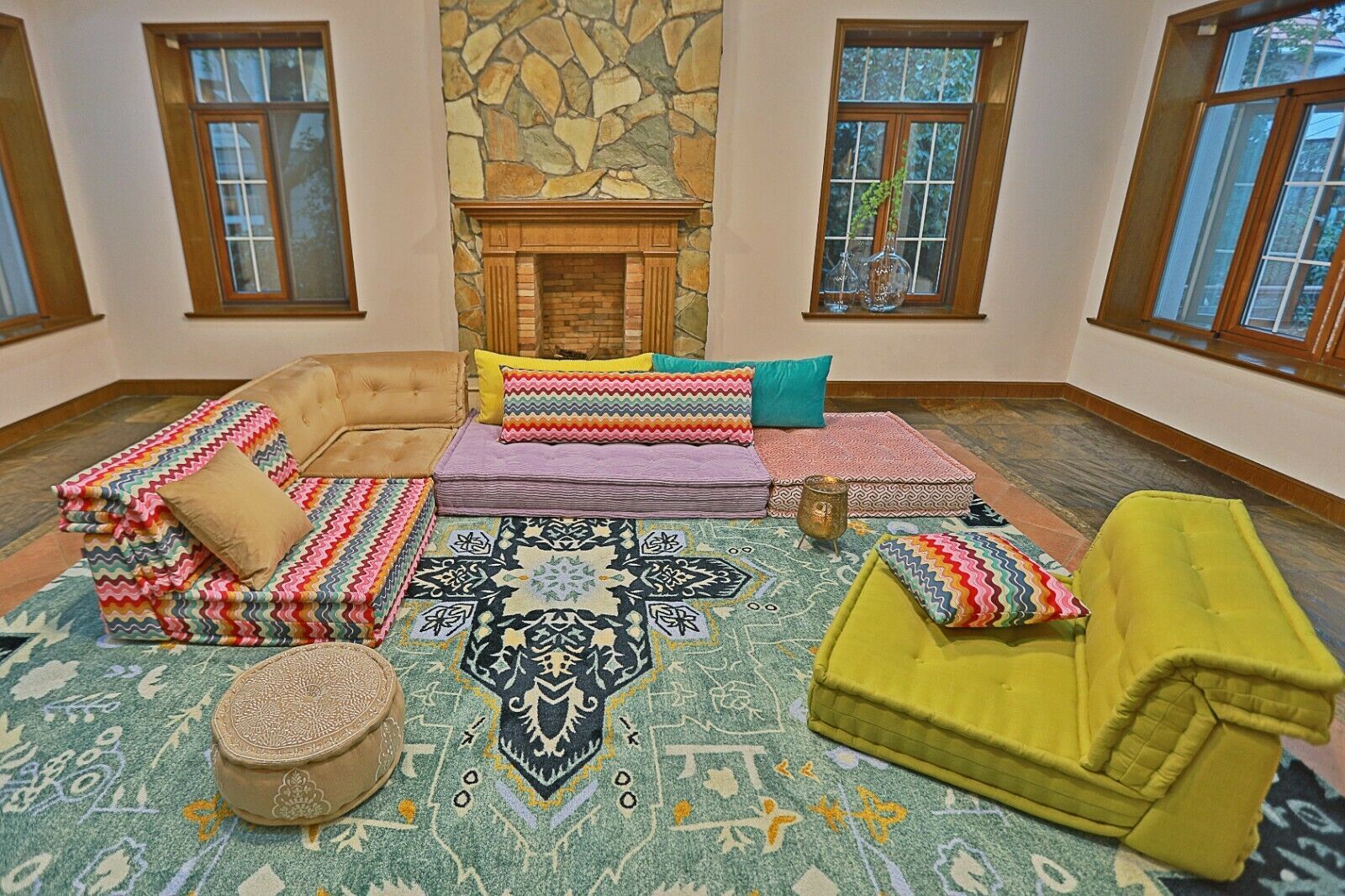 Customized Custom Modular Buildable Sectional French tufted Mah Jong Sofa Couch Sofas