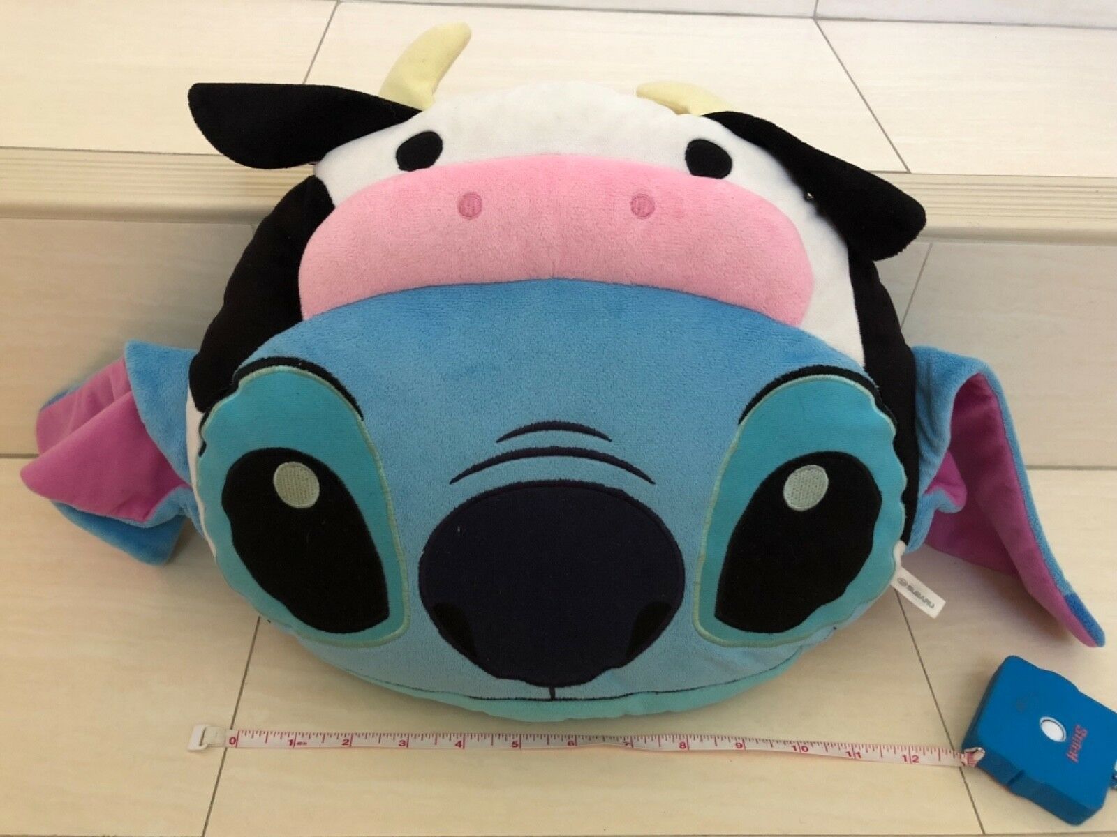 Disney Stitch Dressed as Cow Back Cushion Pillow Plush Doll. Pretty ...