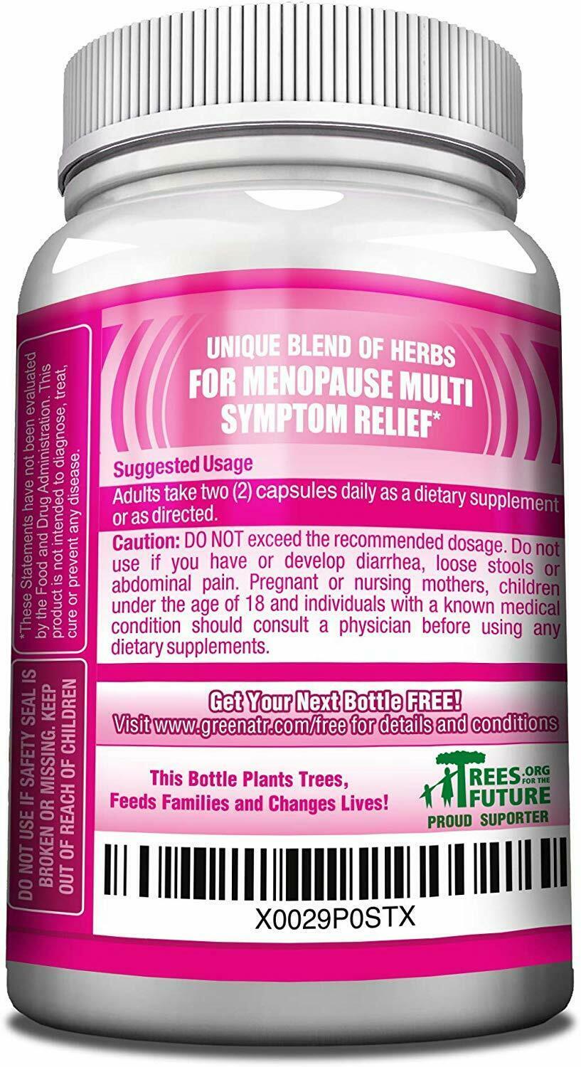 Herbal Menopause Support Complex for Hot Flashes, Night Sweats & Mood Swings Other Natural