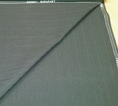 Vintage 130&#39;S Italian Wool suit fabric  Black Stripes 2.5 Yards  free sh... - $39.49