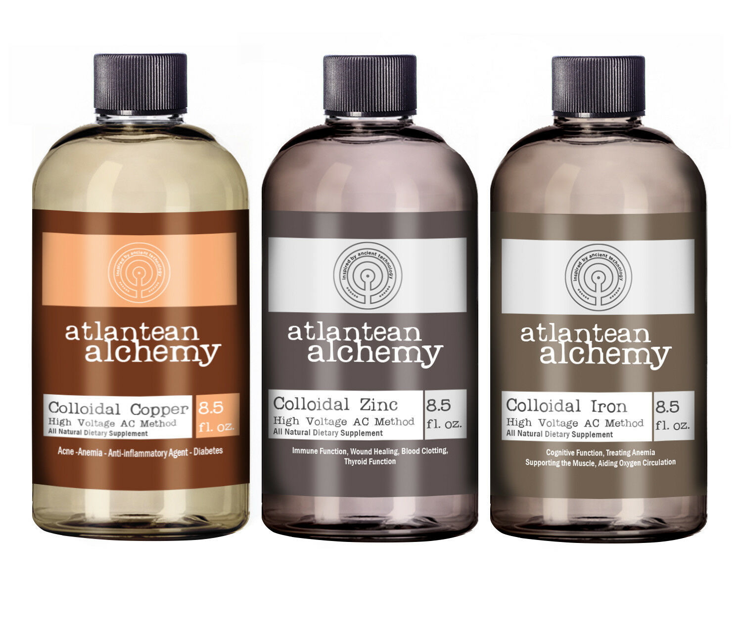Colloidal Zinc, Colloidal Iron, And Colloidal Copper 60PPM 8.5oz