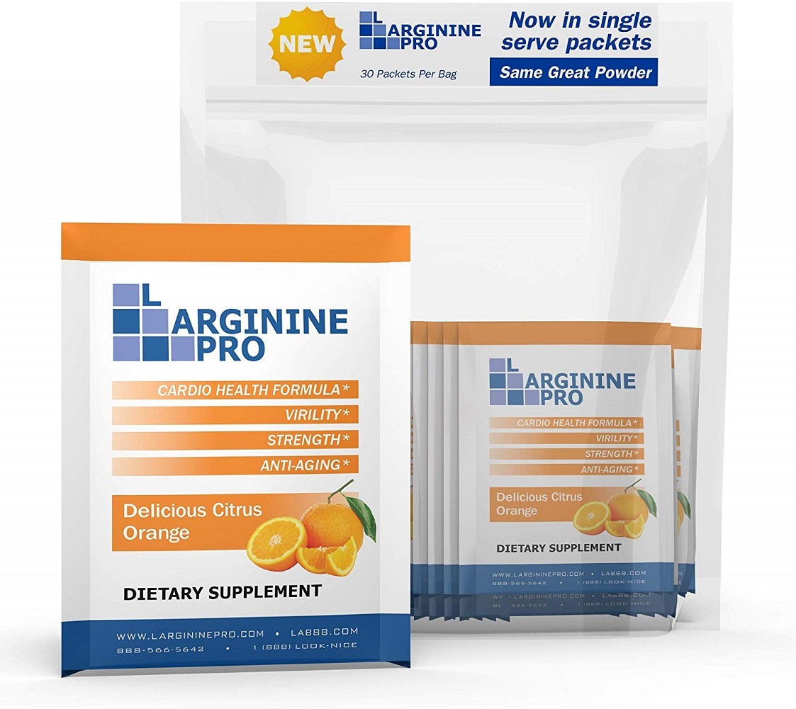 L-arginine Pro Supplement ON-The-GO Single Serve Travel  (30 Single Packs)