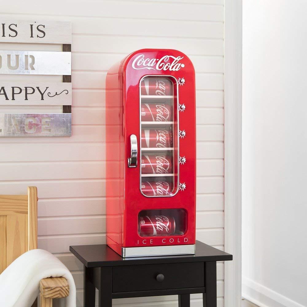 Coca Cola Mini Fridge Vending Can Retro College Dorm Cooler Coke Plug