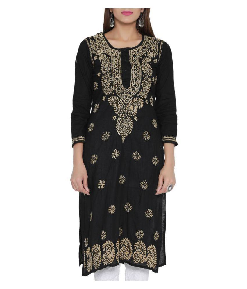 Chikan Embroider SALWAR KAMEEZ Kurti Eid Special Women Pakistani Kurta ...