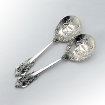 Grande Baroque 2000 Millennium Spoons Pair Wallace Sterling Silver - $115.19