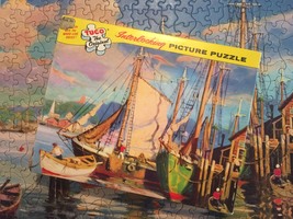Vintage 50s Tuco Interlocking Picture Puzzle- #5982 "Along Cape Cod" 