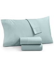 Martha Stewart Collection Blue Organic Pillowcase Pair, 300 Thread Count... - $32.91