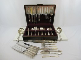 Silver Plated Flatware 62 Pieces Rogers Community EPNS Oneida Vintage - $193.32