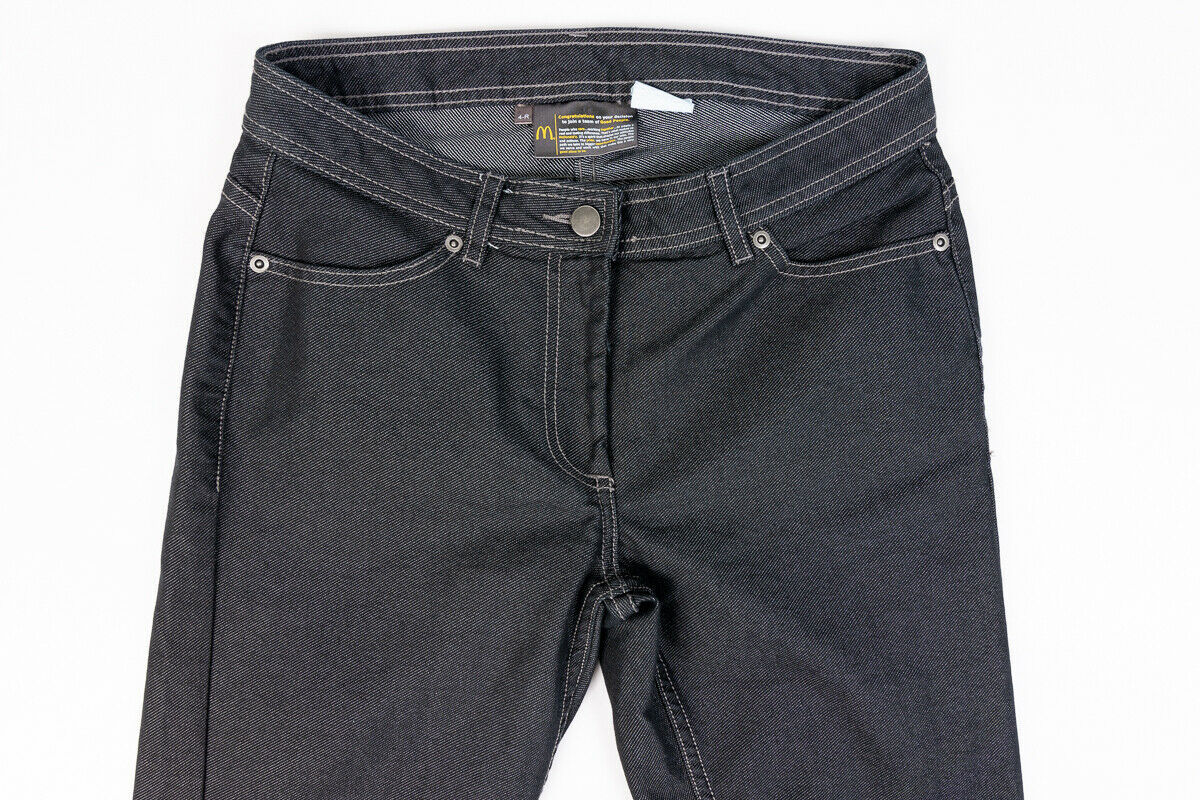 Mcdonalds Uniform Pants Womens Jeans Black Adjustable Hem MC212 Size 4 ...