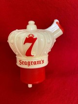 Vintage 1963 Seagrams Seven Crown 7 Bottle Stopper Plastic Red &amp; White P... - $14.84