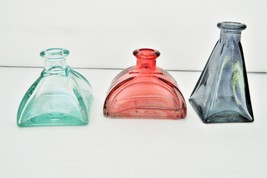 Decorative Bottles –  3 Small Bottles By Pact – Red, Smoke Blue and Ligh... - $27.50