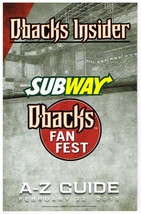 Diamondbacks Dbacks 2015 Insider - Subway Fan Fest Guide - Feb 22, 2015 - $2.30