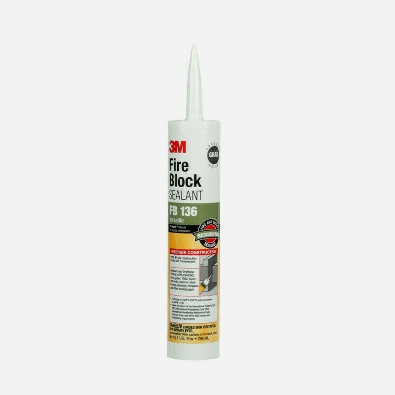 3M FIRE BLOCK SEALANT 10.1 oz. Gray Versatile Fire Stop Flexible