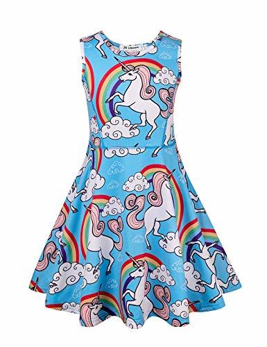 Girls Unicorn Dresses Unicorn Gifts Blue 130 - Outfits & Sets