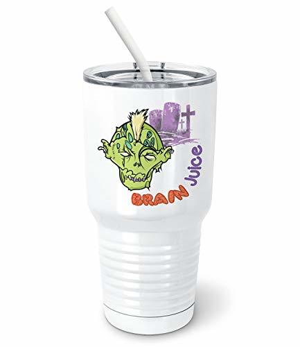 PixiDoodle Punk Zombie Tumbler with Spill-Resistant Slider Lid and Silicone Stra