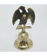 Brass Bell with Figural Eagle Handle 5&quot; Tall Americana - $14.10