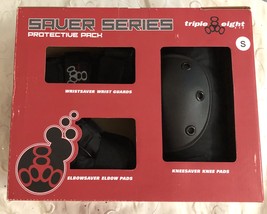 Triple Eight Saver Series Protective Pack Knee Pads Elbow Pads Wrist Guards Sz S - $39.95