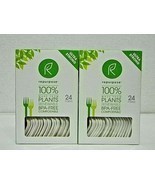 2 Boxes 24 Ct Repurpose 100% Compostable Plant Based  BPA Free Forks (48 Total) - $10.39