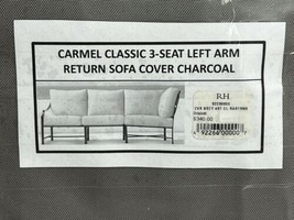 Restoration Hardware Carmel Classic 3-Seat Left Arm Return Sofa Cover Ch... - $149.99