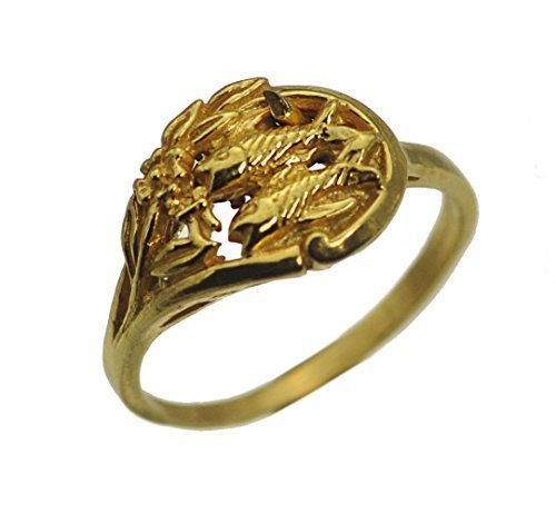 prince of diamonds Rabbit Bunny Ring 24K Yellow Gold Plated Over Real Solid Sterling Silver 925