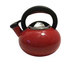 Circulon Whistling Tea Kettle Red Black with Handle 1.5 QT/ 1.4 L - $49.49