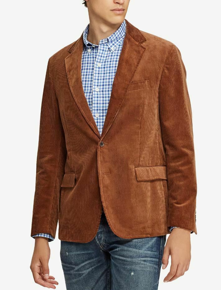 Polo Ralph Lauren Men's Morgan Corduroy Sport Coat, Brown, 44L - Suits