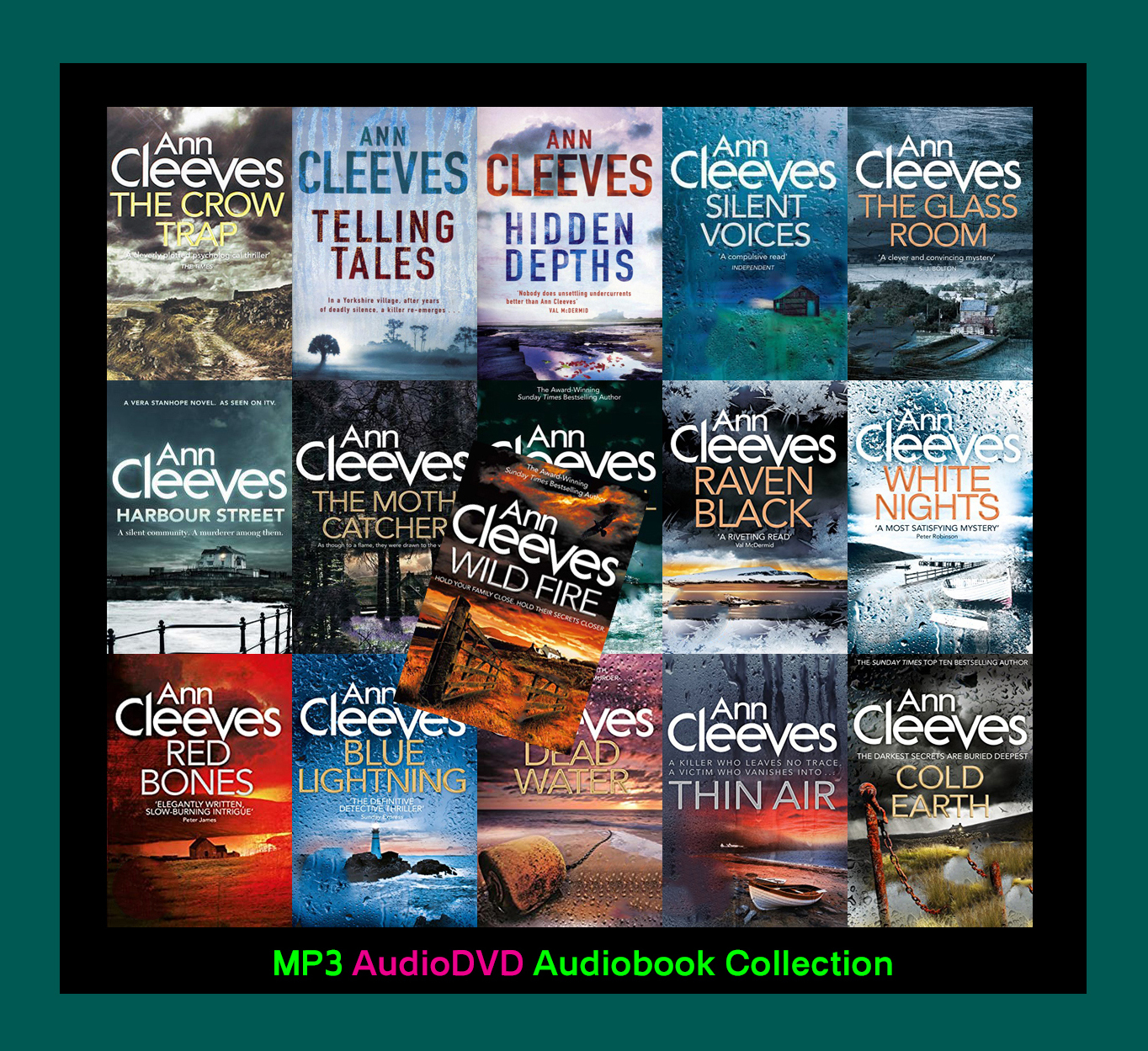 The VERA & SHETLAND Series By Ann Cleeves (16 Audiobook Collection MP3 AudioDVD)