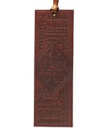 Christian Art Gifts Handmade Leather Bookmark &quot;I AM WHO I AM&quot; Brown - $6.49