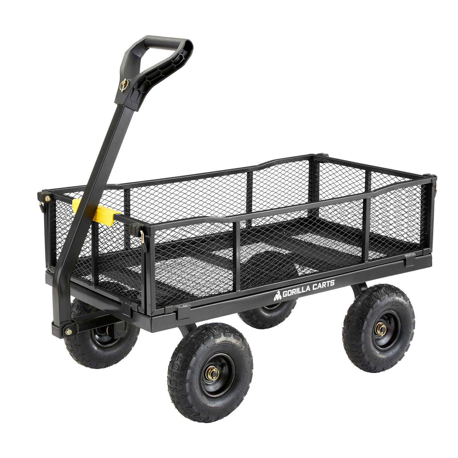 Gorilla Cart GCG-900 Heavy Duty Steel Utility Wagon Cart, Gray, 1,000Lb Capacity