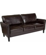 Durable Bari Upholstered Sofa in Brown LeatherSoft - $826.90
