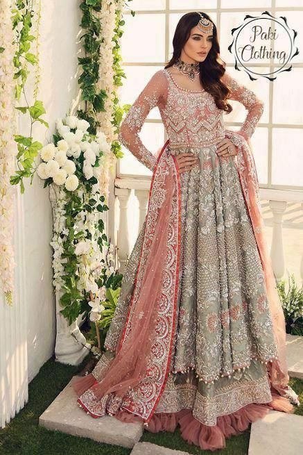 Stitched AISHA IMRAN Pakistani Indian Elegant Designer Dress Full Net Frock!