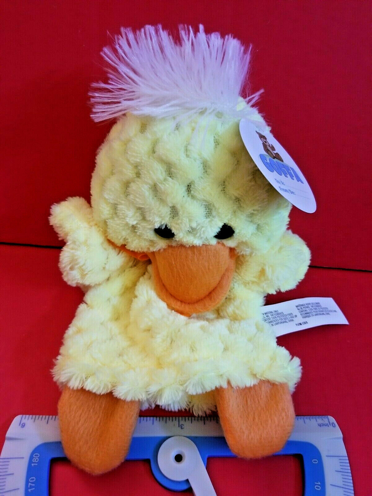 Primary image for Yellow Duck Hand Puppet Goffa Pastel Handpuppet Pretend Play Soft Plush Toy Gift