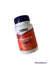 NOW Vitamin A 10 000 IU Eye Health Essential Nutrition 100 Softgels Exp ... - $8.79